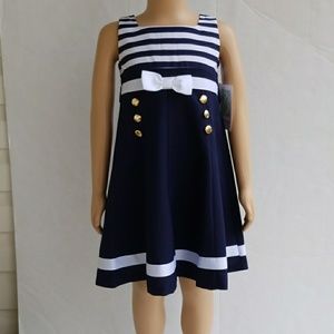 Girls dress and white sweater